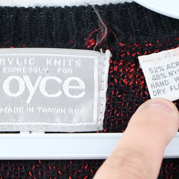 Vintage 90s Streetwear Abstract Knit Rose Sweater - Picture 5 of 8